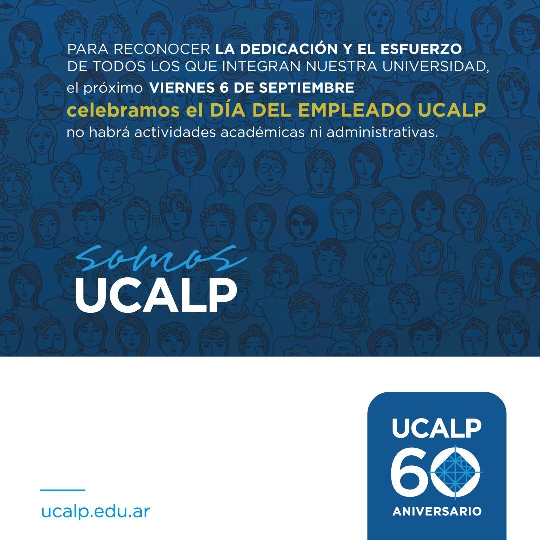Mañana celebramos #serUCALP

.
no habrá actividades académicas ni administrativas!