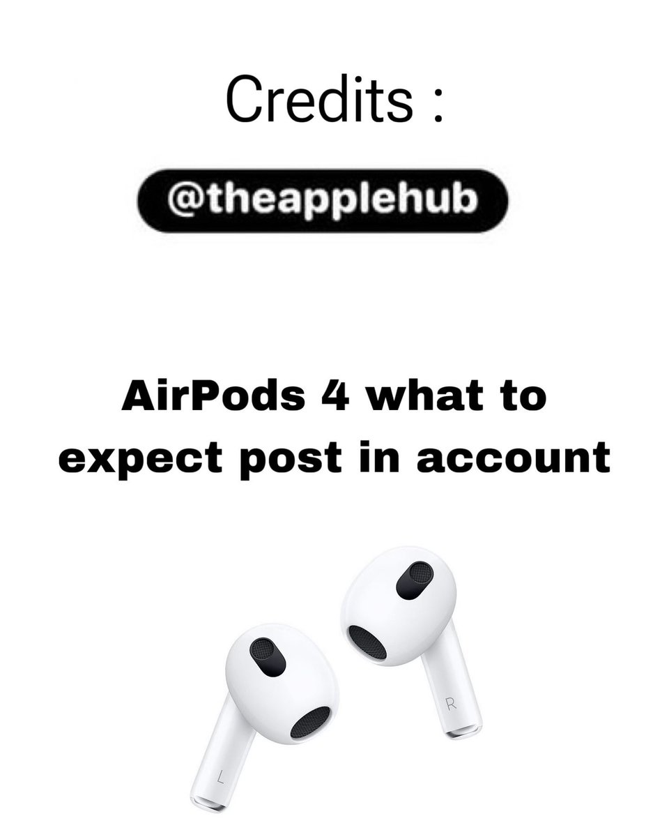 appleupdatezone's tweet photo. AirPods 4 what to expect at Apple September Event 🍎🍏 https://t.co/D4nTKjnW6d