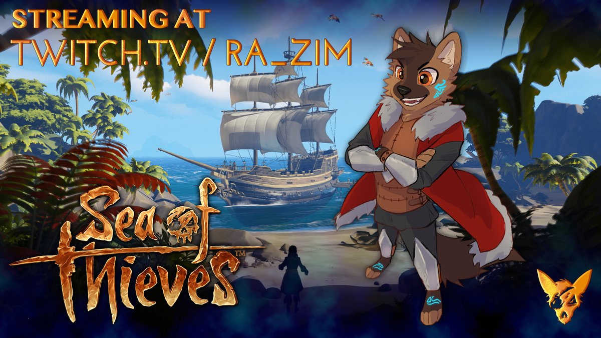 We're starting off today with some salty and ghostly crewmates aboard our ship upon the Sea of Thieves! Git in ere ye landlubbers! Streaming at twitch.tv/ra_zim

#SeaofThieves #furry #vtuber #twitch #stream #streaming #live #livestream #streamer #twitchstreamer #gaming