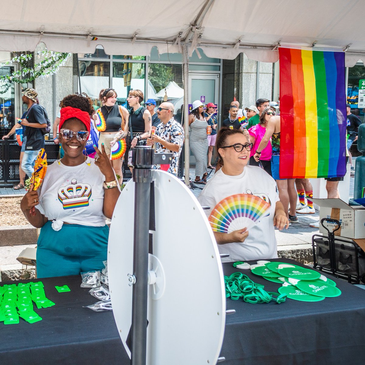 CATSRideTransit's tweet photo. Cloudy days call for fun throwbacks to @cltpride! Keep shining bright, Queen City, and remember, you can always ride with pride with CATS! 🌈👑✨ 

#TBT #CLTPride https://t.co/QUIyLSfEim