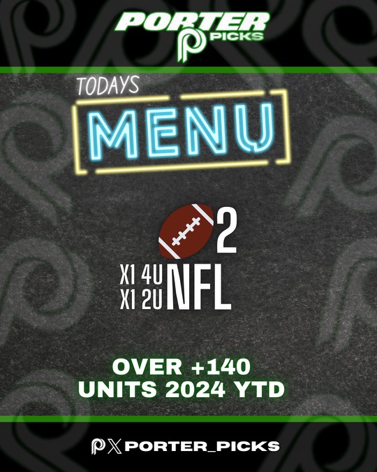Porter_Picks's tweet photo. TONIGHTS MENU FOR TNF 🏈

4 UNIT SELECTION
2 UNIT SELECTION

Combined for (+5-UNITS) in baseball today ⚾️

JOIN PORTER PICKS 🚀🚀🚀

https://t.co/x9B5clXLR1 https://t.co/8FfvDYO1NG