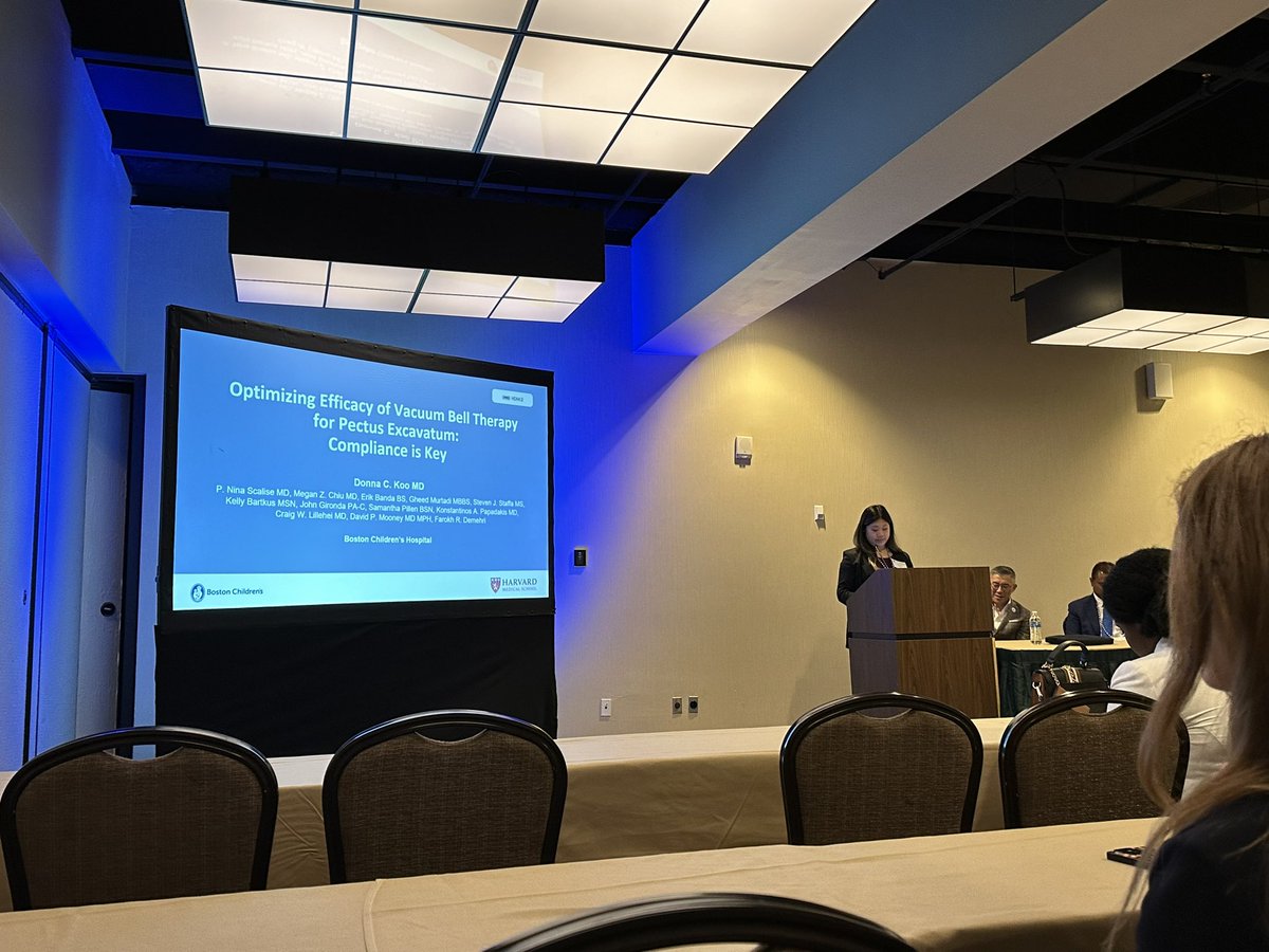 William Lee (@william_ghh_lee) on Twitter photo Another incredible talk by the surgeon-scientist-innovator, <a href="/DonnaKooMD/">Donna Koo, MD</a>, on the key factors behind efficacy and compliance with vacuum bell therapy for pectus excavatum!
#SAAS2024
<a href="/AsianAcadSurg/">SocAsianAcadSurg</a> <a href="/BCHPedSurg/">BCH Department of Surgery</a> <a href="/BostonChildrens/">Boston Children's</a> Another incredible talk by the surgeon-scientist-innovator, <a href="/DonnaKooMD/">Donna Koo, MD</a>, on the key factors behind efficacy and compliance with vacuum bell therapy for pectus excavatum!
#SAAS2024
<a href="/AsianAcadSurg/">SocAsianAcadSurg</a> <a href="/BCHPedSurg/">BCH Department of Surgery</a> <a href="/BostonChildrens/">Boston Children's</a>