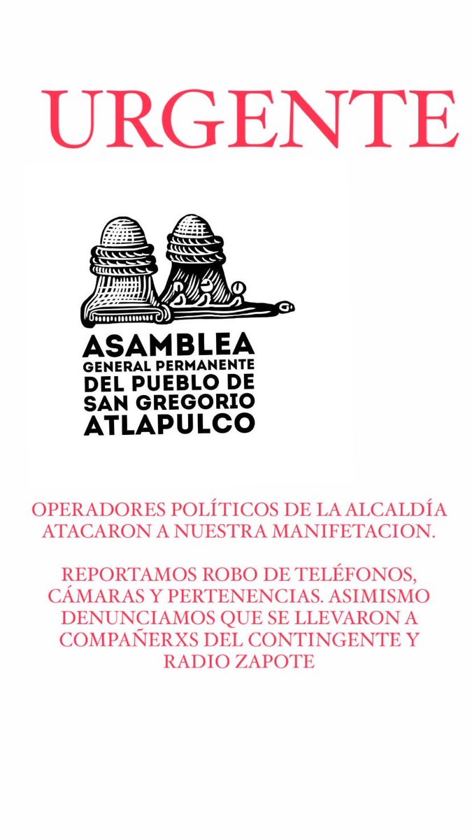 DENUNCIAMOS UN ATAQUE DE LA ALCALDÍA XOCHIMILCO <a href="/XochimilcoAl/">Alcaldía Xochimilco</a>