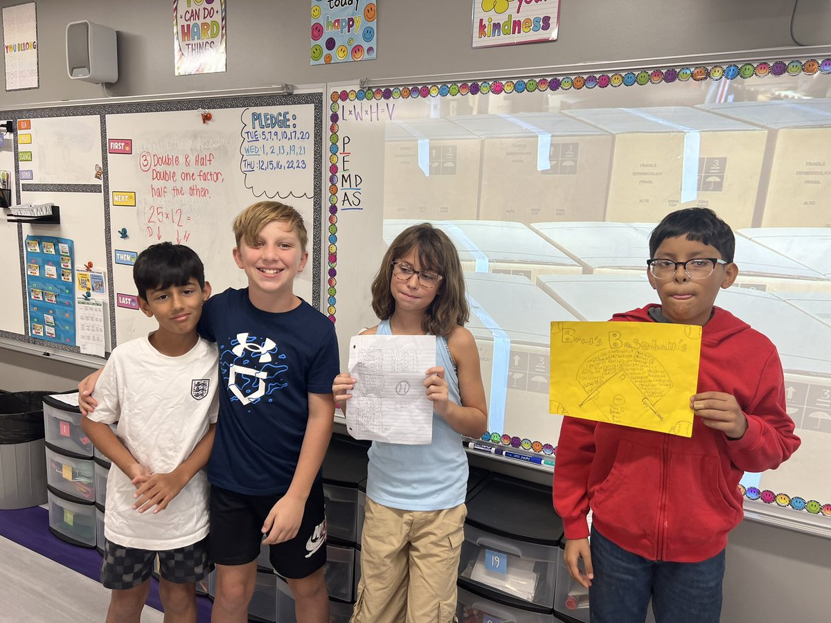 In math, we assisted Brad’s baseball company by working together &amp; figuring out the many ways 24 baseballs can be packaged! 📦⚾️#commitmENt #BetterTogether #EveryOneEveryDay