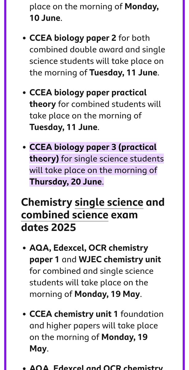 NickieFlanders's tweet photo. @bbcbitesize please help, checking on exam dates for next year and this has confused me, Thursday is 19th, Friday is 20th June. Which is correct please? https://t.co/r2tfjdk9JK