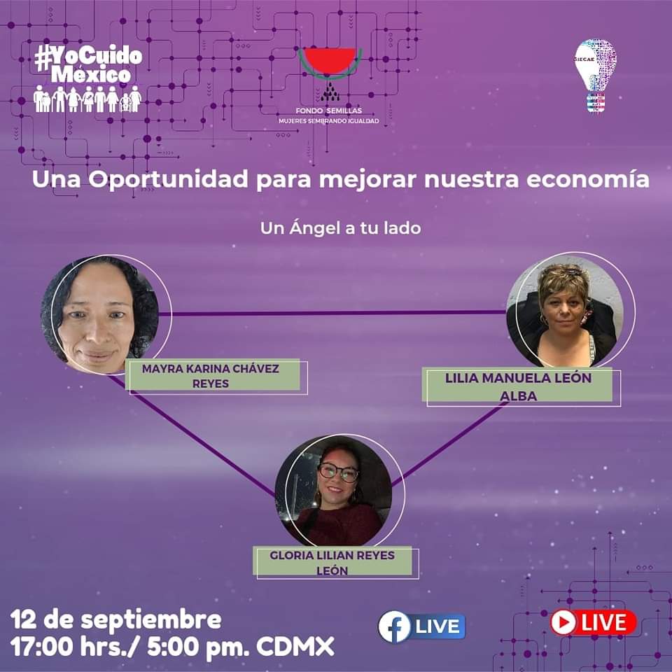 #YoCuidoMéxico (@yocuidomexico) on Twitter photo 🌎 GRUPO DE EMPRENDIMIENTOS COLABORATIVOS DESDE PERSPECTIVAS DE CUIDADO
Yo Cuido México, con el apoyo de <a href="/FondoSemillas/">Fondo Semillas</a> y asesoría del Grupo de Investigación en Economía del Cuidado y Autonomía Económica del Instituto Politécnico Nacional,convoca a las presentaciones finales de 🌎 GRUPO DE EMPRENDIMIENTOS COLABORATIVOS DESDE PERSPECTIVAS DE CUIDADO
Yo Cuido México, con el apoyo de <a href="/FondoSemillas/">Fondo Semillas</a> y asesoría del Grupo de Investigación en Economía del Cuidado y Autonomía Económica del Instituto Politécnico Nacional,convoca a las presentaciones finales de
