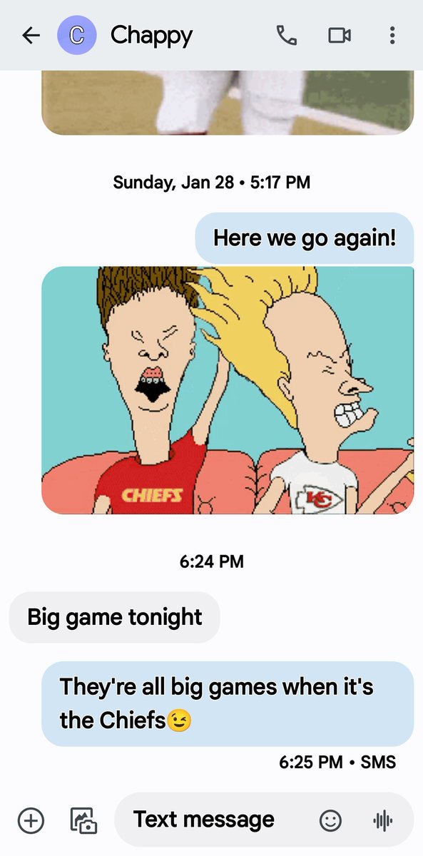 I shouldn't torment my Raiders loving son-in-law as much as I do but he makes it easy. 
#ChiefsKingdom