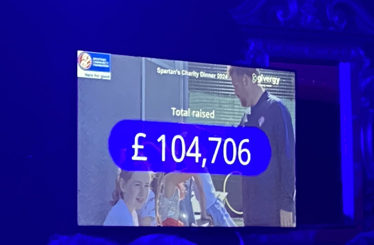 Spartans Community Foundation (@spartans_cf) on Twitter photo A beautiful meal from <a href="/PrestonfieldHH/">Prestonfield</a> and the silent auction had already raised a wonderful £105k - thank you ❤️ A beautiful meal from <a href="/PrestonfieldHH/">Prestonfield</a> and the silent auction had already raised a wonderful £105k - thank you ❤️
