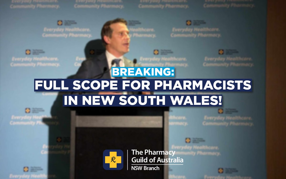 Last night at Pharmacy Connect, Minister Ryan Park made an exciting announcement: pharmacists in New South Wales will soon be able to work to their full scope of practice.

To find out more about the changes, visit wecandomore.org.au.
