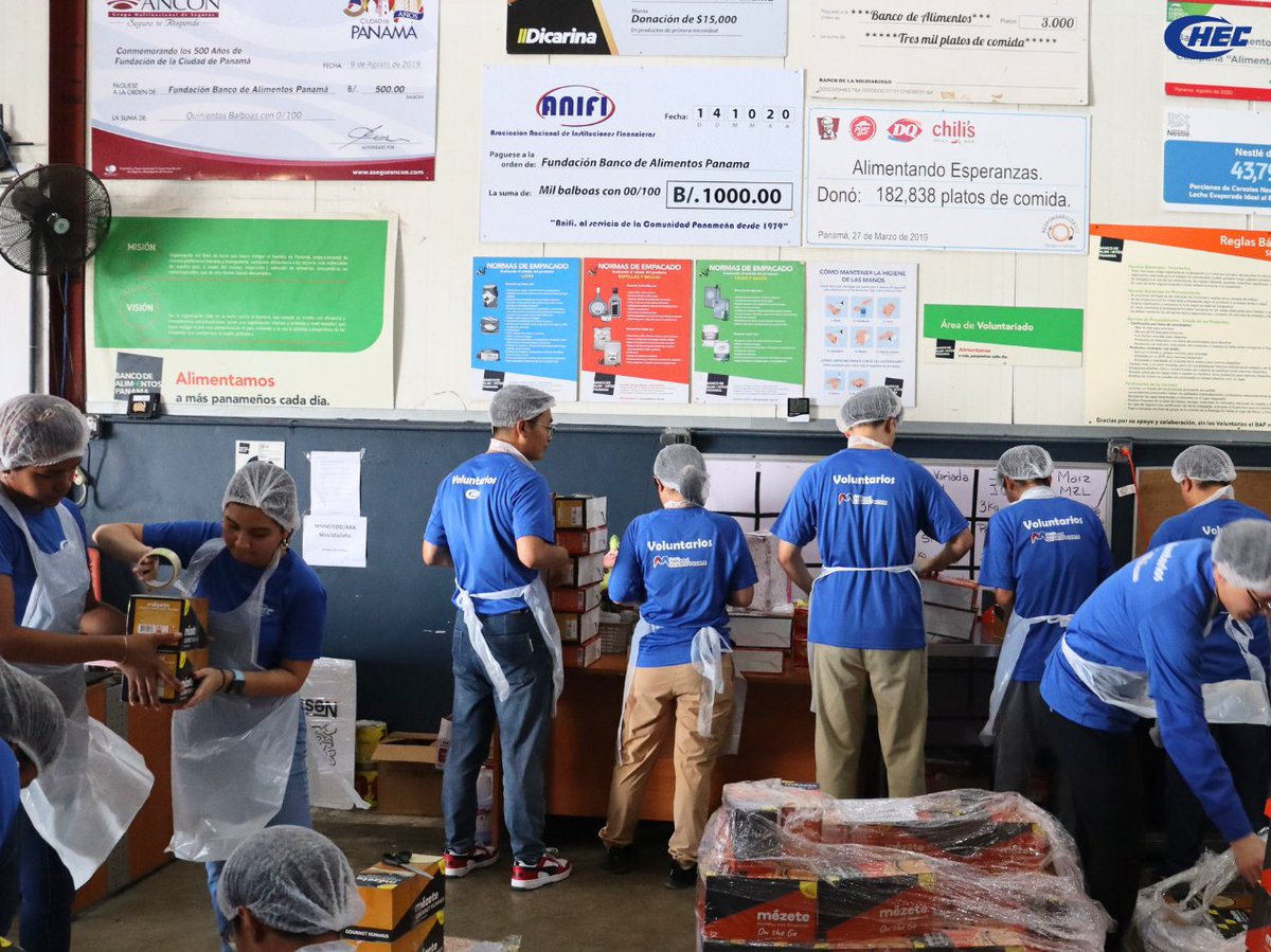 CHEC_Americas's tweet photo. En el Día Internacional de la Beneficencia, queremos destacar la actividad de voluntariado realizada por la oficina Regional de CHEC en Panamá junto al proyecto Cuarto Puente sobre el Canal de Panamá en el Banco de Alimentos de Panamá. ✨ 🙌
#CHECAmericas #SomosCHEC #Voluntariado https://t.co/dVfJ1OM3Op