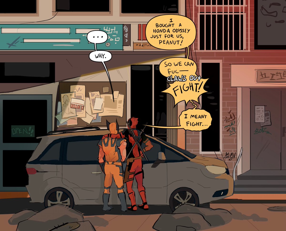 Clowwwwwwwwwn's tweet image. #poolverine he 100% meant fight