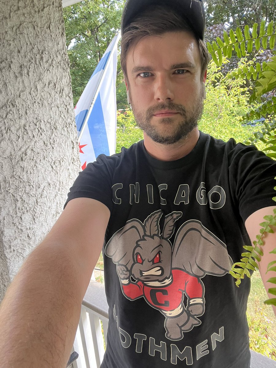 Harebrained- c2E2 #1383 (@harebrainedinc) on Twitter photo Wearing my Chicago Mothman shirt while listening to a story about the Chicago Mothman on <a href="/WBEZCuriousCity/">Curious City</a> !!! Wearing my Chicago Mothman shirt while listening to a story about the Chicago Mothman on <a href="/WBEZCuriousCity/">Curious City</a> !!!