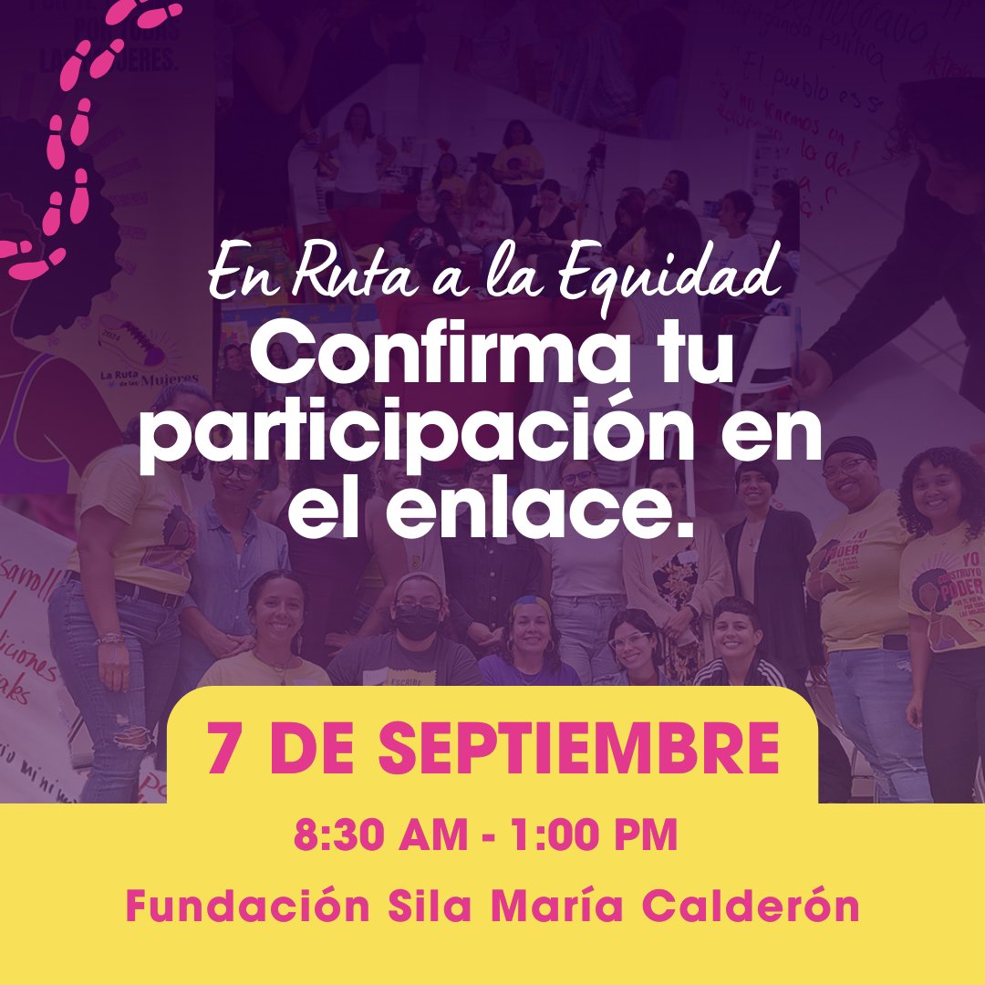 <a href="/Proyecto85PR/">Proyecto 85</a> <a href="/Porlaequidadpr/">Comité Amplio Para la Búsqueda de Equidad (CABE)</a> <a href="/tsalud/">Taller Salud</a> <a href="/ayudalegalpr/">ayudalegalpr</a> <a href="/RutaMujeres/">Ruta de las Mujeres</a> <a href="/ProyectoMatria/">Proyecto Matria</a> 🗓️Este sábado
⏰ 8:30 AM - 1:00 PM
📍Centro para Puerto Rico | Fundación Sila M. Calderón

¡Te esperamos! 🙌

Confirma tu participación en bit.ly/enrutaequidad

También nos puedes acompañar por Zoom bit.ly/zoomruta