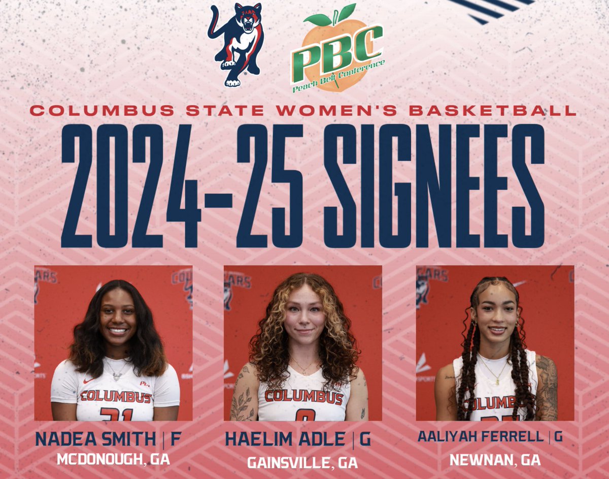 ‼️‘24-25 New Cougars‼️

We’re excited to announce the addition of Nadea Smith, Haelim Adle, and Aaliyah Ferrell to the Cougar Family! 

Let’s get it!😈🐾🔥‼️ 

🔗 csucougars.com/news/2024/9/4/…