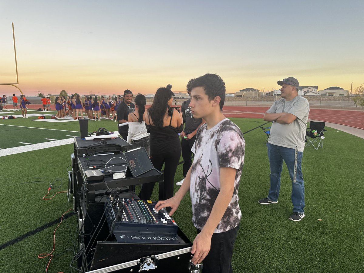 AV taking over and helping out with sound &amp; audio for our Eastlake homecoming pep rally!
