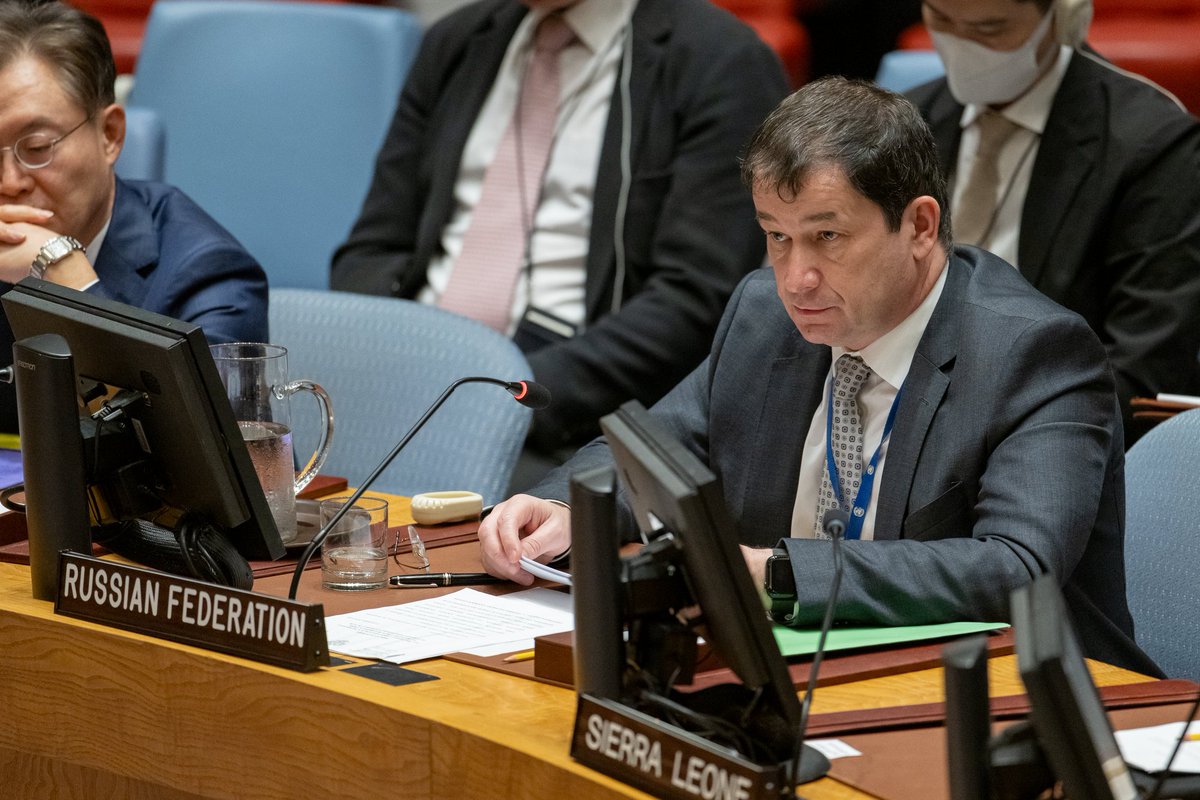 🎙️ #Polyanskiy at UNSC briefing on the Syrian chemical file:

💬 I would like to remind our colleagues who claim that #Damascus is concealing its alleged chemical weapons stockpiles that they have still not provided either the #UNSC or the <a href="/OPCW/">OPCW</a> with any information on certain