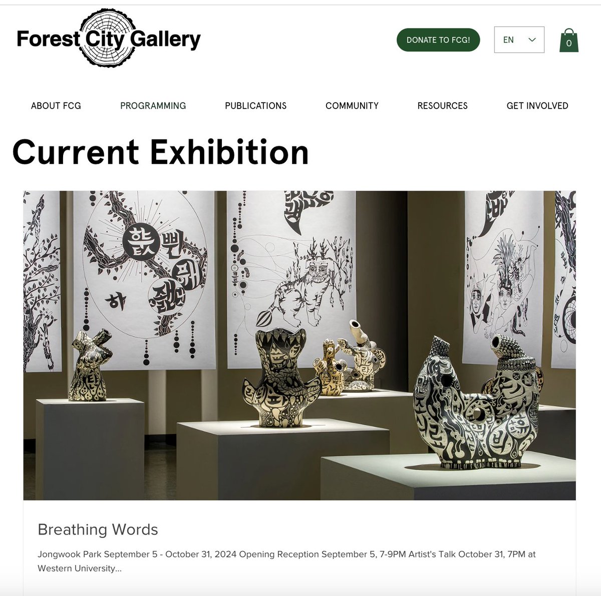 it was an honour to be invited to write an exhibition text to accompany Jongwook Park's exhibition "Breathing Words," which opens this evening, September 5, from 7-9 <a href="/ForestCityGlry/">Forest City Gallery</a> in London, Ontario - physical copies of my text have been printed, with the digital forthcoming 🥳