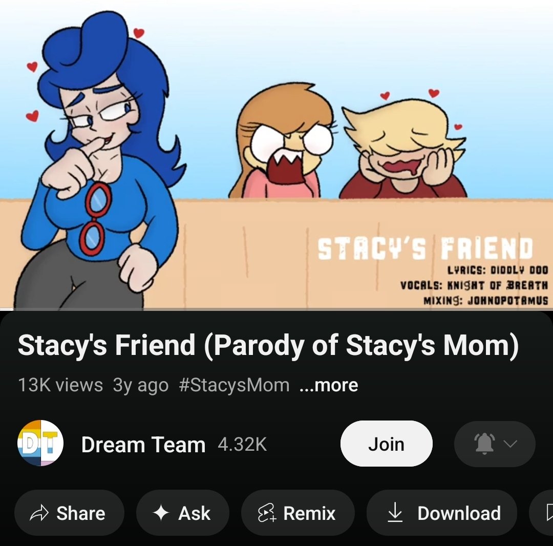 How2Tube5's tweet photo. We want to thank you all for the recent surge in attention our parody of Stacy's Mom is getting!

We hear your cries for it to be animated, so if we can find an Animator willing to work with us, we will deliver! https://t.co/pVWAiQrLT5