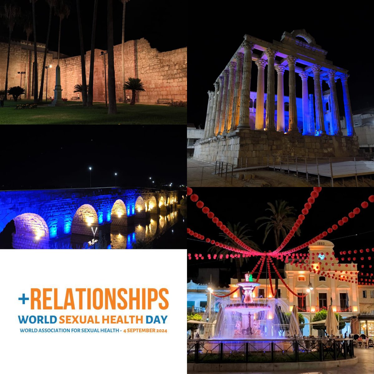 Así lució anoche #Mérida con la celebración del #DíaMundialDeLaSaludSexual.

Recordemos que la #SaludSexual es un Derecho de todxs y promover el respeto, la igualdad y la educación sexual integral ayudará a construir  sociedades más sanas e igualitarias.🧡💙

#WSHD2024