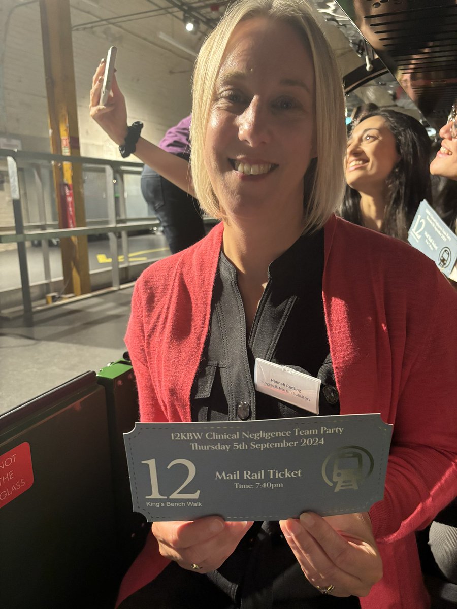 Thank you to <a href="/12KBW/">12 King's Bench Walk</a> for an excellent evening with the Clinical negligence team <a href="/thepostalmuseum/">The Postal Museum</a> this evening. It was great to catch up with the barristers we have worked with for many years. The trip on the Mail Rail was an added bonus and very interesting.