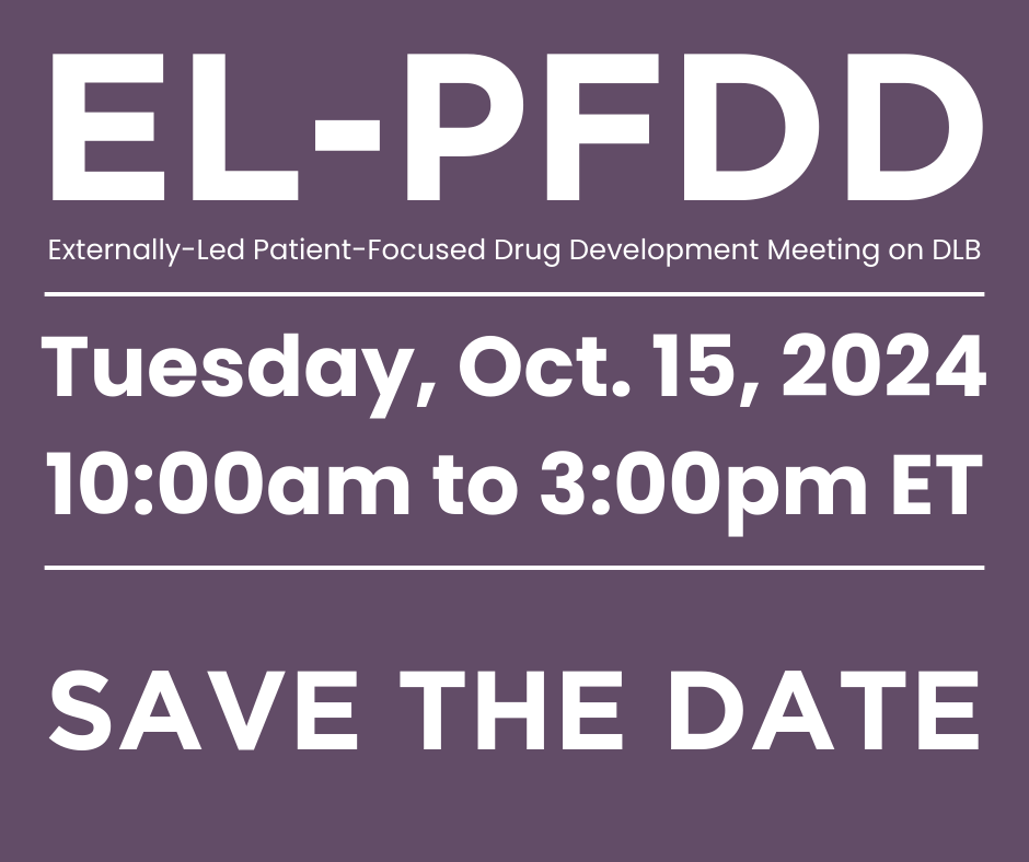 LewyBodyIRL's tweet photo. Mark your calendars! You don’t want to miss the opportunity to share your lived experience with dementia with Lewy bodies (DLB) with the FDA in this special, once-in-a-lifetime, virtual public event. https://t.co/KCqwMY5xst