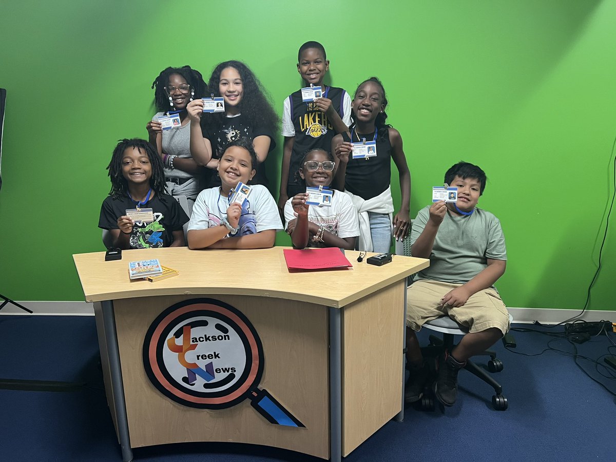 Congratulations to this years TV News Crew! They are working hard to ensure our scholars start the day right! <a href="/JCEScholars/">Jackson Creek</a>