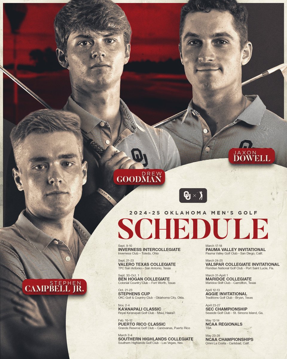 OU_MGolf's tweet image. Let the golf begin!

📅 » ouath.at/3XwS5hL

Our 2024-25 schedule is here ↴