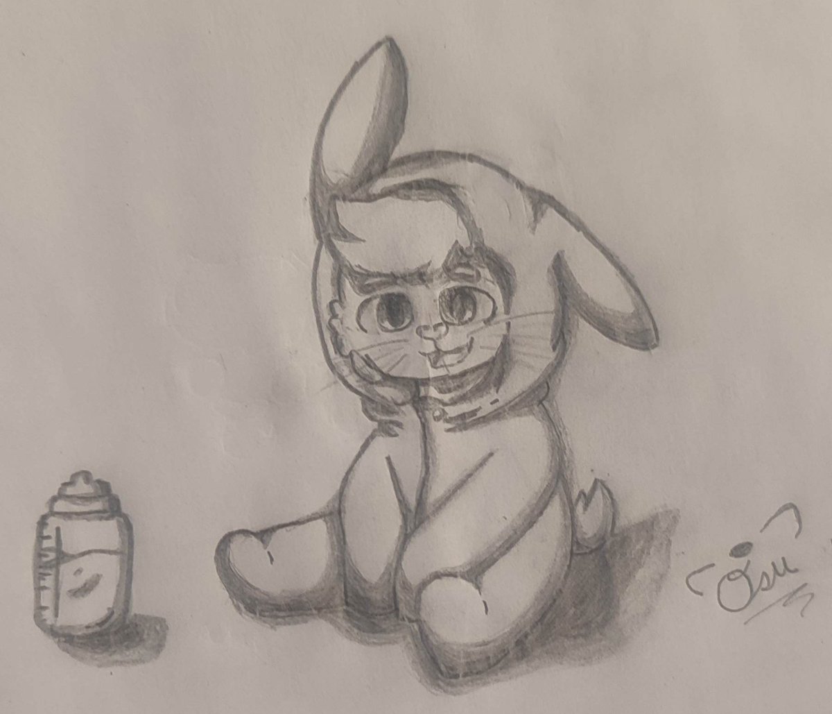 Dos pequeños dibujitos/sketch que hice para probar poses y sombras