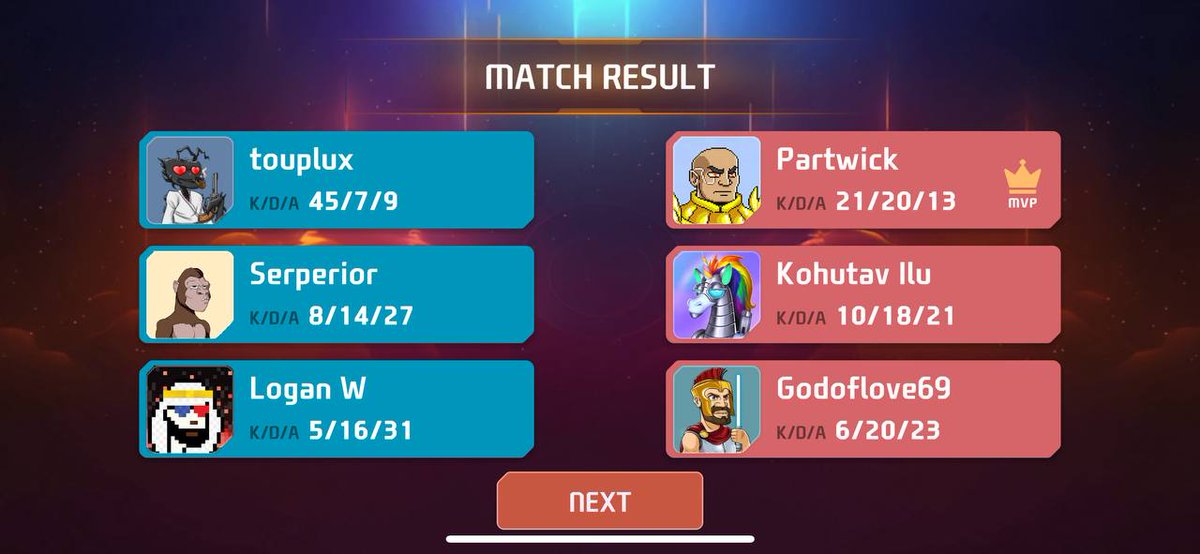 Mini game on <a href="/GalaxyFight_NFT/">Galaxy Fight Club</a>  starting now
Reward 1000 $GCOIN.
Duration 7 days
Objective: beat the RECORD = 45 kills on death zone
If no one beats 45 kills, the one with the best score will win =)

To participate like + rt + notify a friend
post your best results then GL

1/