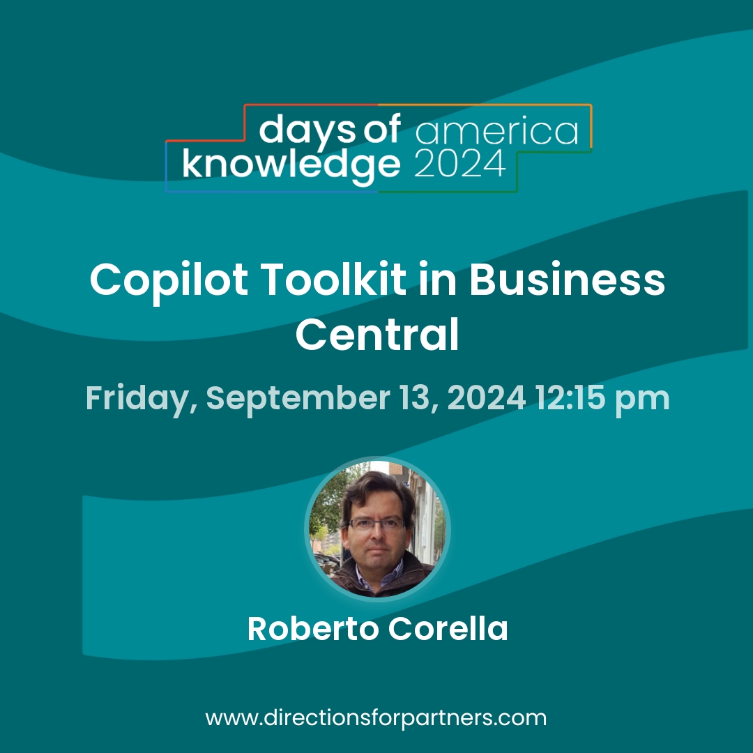 rccorella's tweet image. Are you ready???  Next week we will be at #DaysOfKnowledge #DaysOfKnowledgeAmericas 
If you want to participate, remember 

📅 September 13-14, 2024
📍 Location: Atlanta, Georgia, USA  
🚀 @Directionsforpartners

#DOKUS #MSDYN365BC #Copilot

@Intelekta | #aprendeBusinessCentral