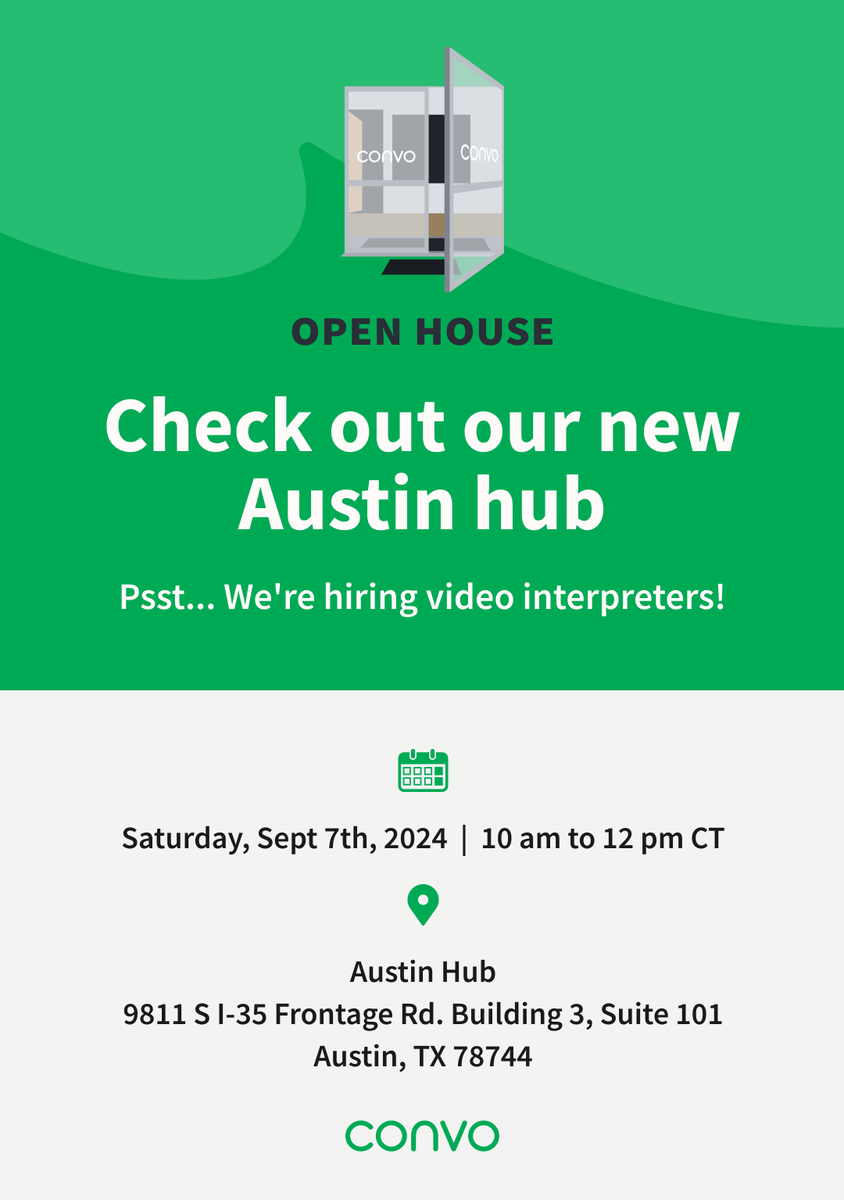 🌟 Austin Interpreters, come and chat with us this Saturday 🌟 Come meet our amazing team and explore the rewarding career opportunities we offer in interpreting! Whether you're an experienced professional or just starting your journey, we want to connect with you. #Convo