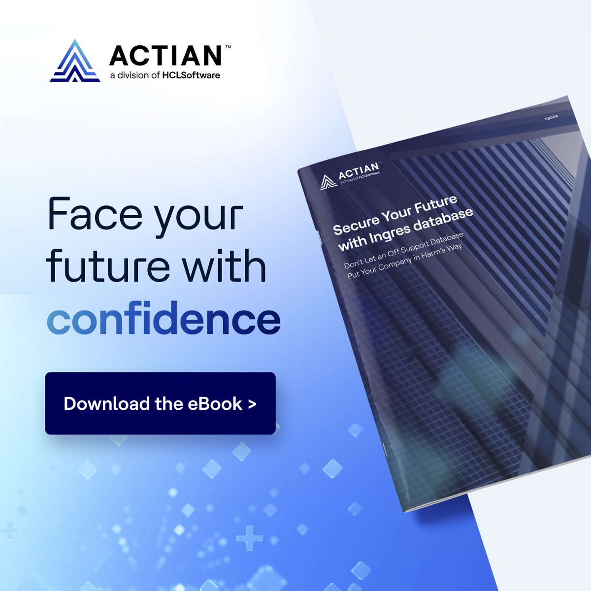 ActianCorp's tweet image. Facing your future with confidence requires you to mitigate risk. And that requires a supported, up-to-date database. Don’t let off-support put your company in harms way. Get our eBook to secure your future. bit.ly/4e3TcLd
#ActianIngres #DatabaseSupport