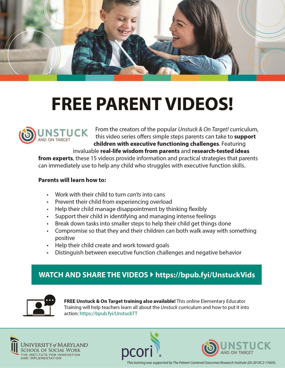 BrookesPubCo's tweet image. Filled with practical strategies and real-life wisdom, this engaging video series from the @Unstuck_Target team is perfect for sharing with families so they can help support children with #ExecutiveFunction challenges: ecs.page.link/3NZ5a #ExecutiveFunctionSkills #ADHD