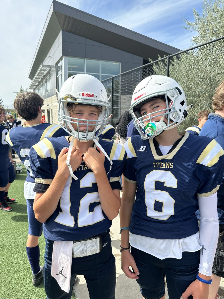derver306's tweet photo. QB1 as he has affectionately become known around the house takes the field for his first ever start as a HS football quarterback tonight. He’s worked hard to earn the spot as a Grade 10, looking forward to him and the other Titan’s starting the season strong tonight. https://t.co/fwt9tkWRch
