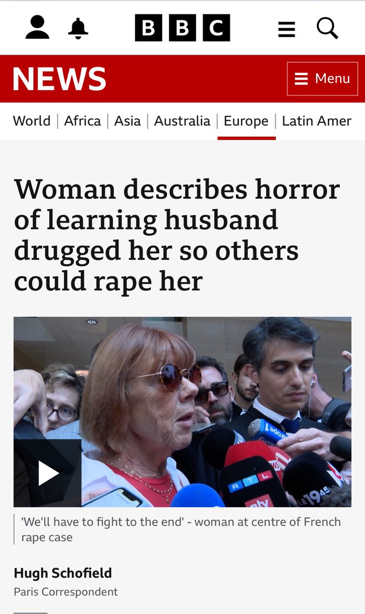 The judge told the complainant that to respect the presumption of innocence, it had been agreed in court not to use the word rape but “sex scene”.
She replied: “I just think they should recognise the facts.”
Imagine telling a victim how she can describe what happened to her body.