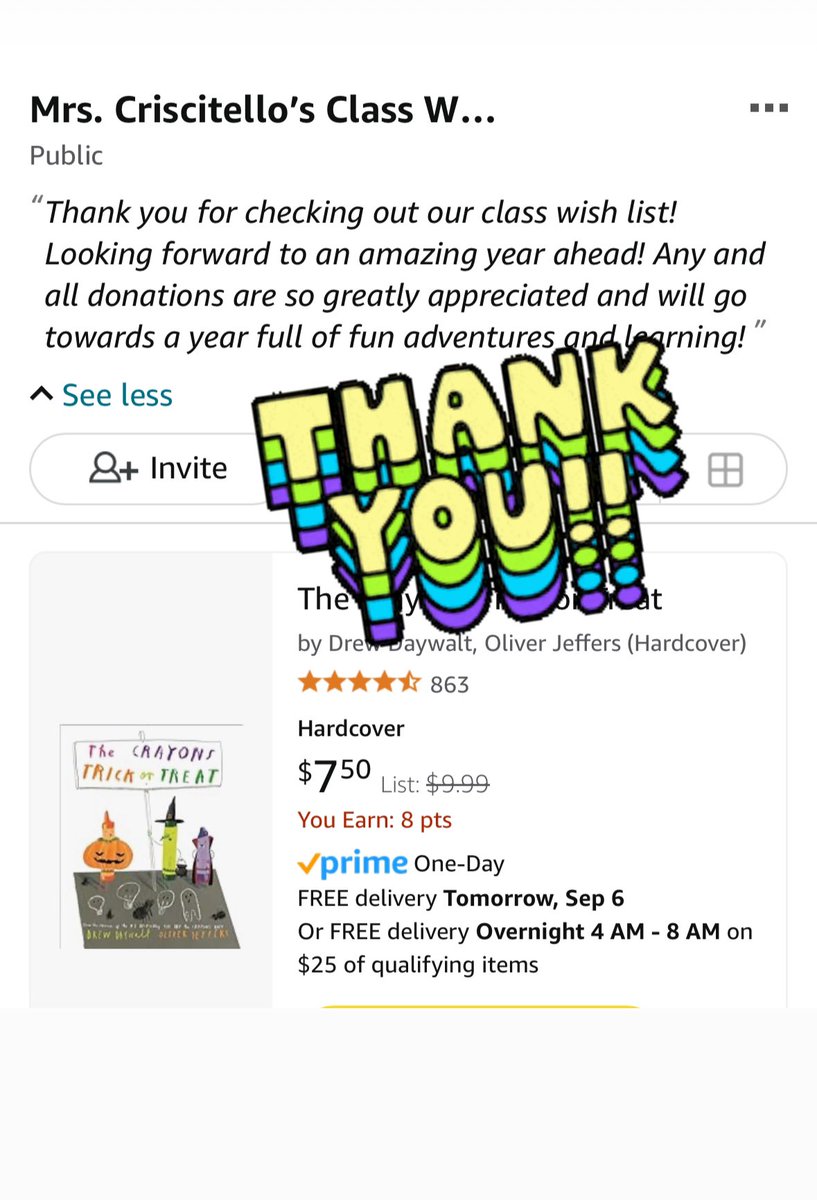 Mrs. Criscitello (@magicinthird) on Twitter photo Thank you SO much to everyone who donated something to our classroom from our wishlist and/ or reached out inquiring about our list. We are so grateful! ๐ซถ๐ฝโค๏ธ๐ <a href="/MRSroadrunners/">Middle Road School</a> #HazletProud
amazon.com/hz/wishlist/lsโฆ Thank you SO much to everyone who donated something to our classroom from our wishlist and/ or reached out inquiring about our list. We are so grateful! ๐ซถ๐ฝโค๏ธ๐ <a href="/MRSroadrunners/">Middle Road School</a> #HazletProud
amazon.com/hz/wishlist/lsโฆ