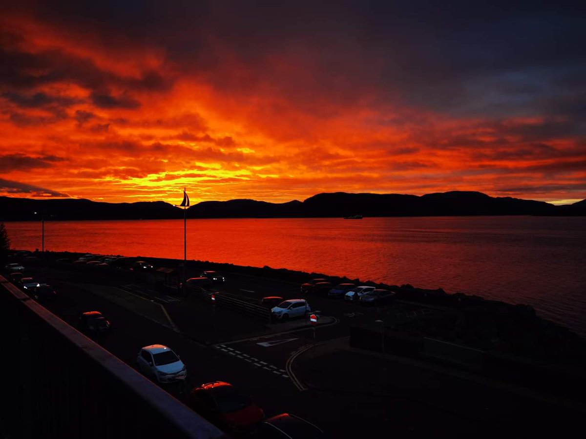 The Sky at Night in Gourock tonight from the top of Cleats.