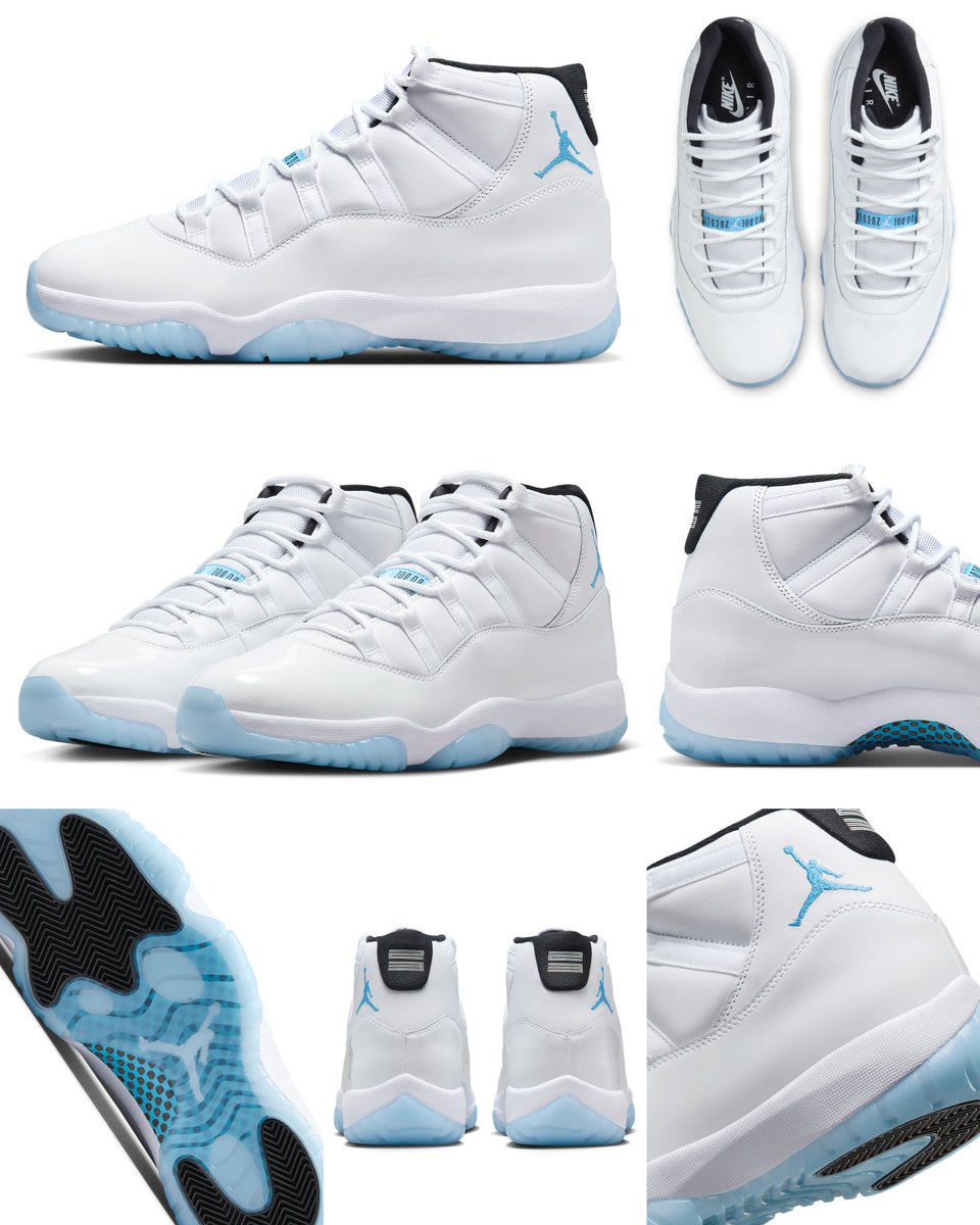 zSneakerHeadz's tweet photo. 2024 “Legend Blue” Air Jordan 11 official images loaded 👀👀👀 https://t.co/aro70ljdCZ