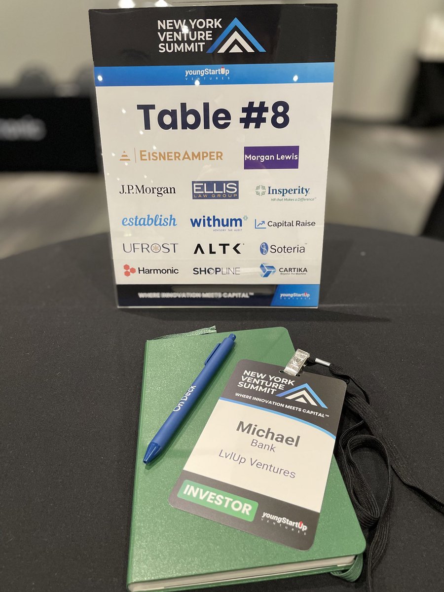 realmichaelbank's tweet photo. Great founder pitches and meetings today at NY Venture Summit. Until next year! https://t.co/6BxssoR4HH