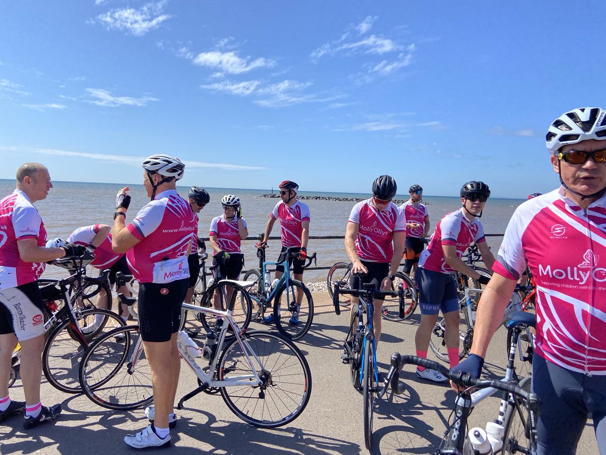 Weather for last years annual Molly Olly Cycle Ride was definitely sunnier . Think our photos in Brighton tomorrow may be a little grey! Thankyou to at ⁦<a href="/leonardohotel_/">Leonardo Hotels</a>⁩ for hosting us this evening. #charity #bikeride #makeadifference