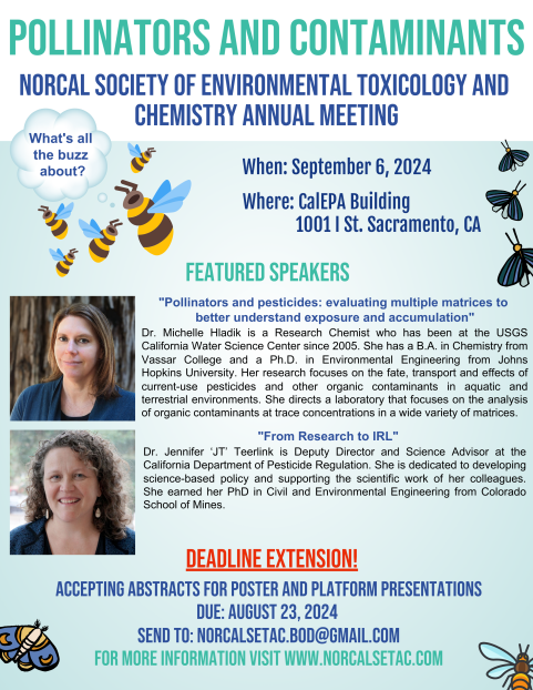 NorCalSETAC's tweet photo. The long-awaited for 2024 NorCal SETAC Annual Meeting is finally here! Join us tomorrow (9/6) at the CalEPA building to listen to a fantastic lineup of presentations, network during coffee and food breaks, and enter the raffle for a chance to win from a selection of fun prizes! https://t.co/zrUUZRTX7M