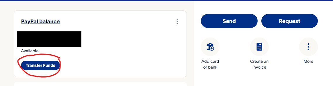 Oliv__Dev's tweet photo. @btm_med @RedotPay by clicking transfer funds in paypal https://t.co/5LR6WOV6WM