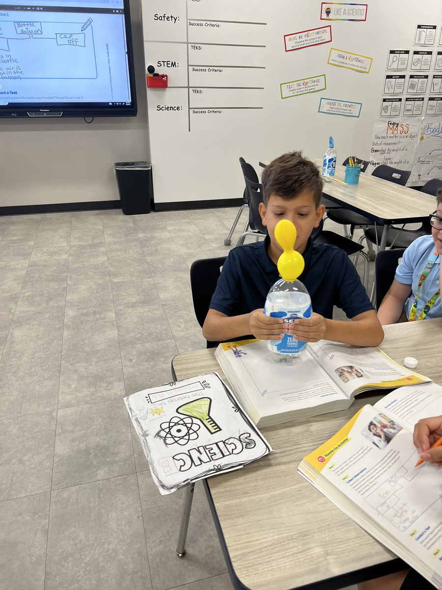 Scientists having so much fun this week learning about matter.