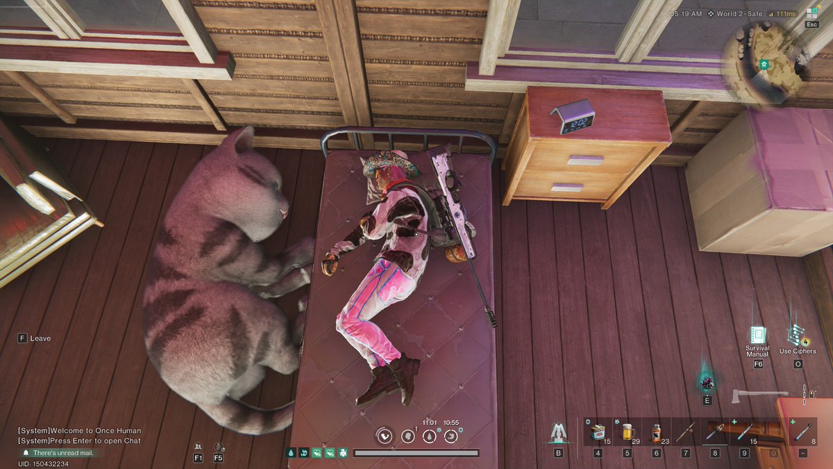 JasDrifter's tweet photo. just a quick nap in once human https://t.co/q2KVrzaOX4
