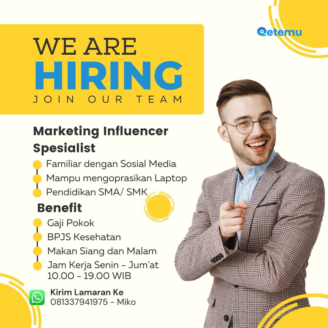 mikonibous's tweet photo. hi guys Qetemu Project hiring for Influencer Specialist, take this opportunity now ! https://t.co/a9tier4GLY