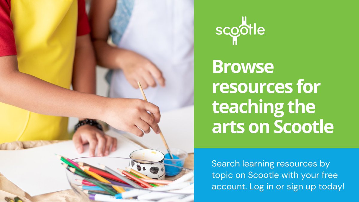 Teaching art, music, dance or drama? Browse new free lesson content by topic on Scootle. 

Log in or sign up for your free educator account: ow.ly/TnXV50Th2vf