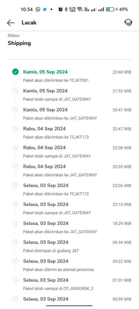 ardni341's tweet photo. @jntexpressid tolong dilacak min, kenapa sesama jakarta lama sekali nyampe nya, paket saya dibawa muter2 😓 https://t.co/v3me31hBNL