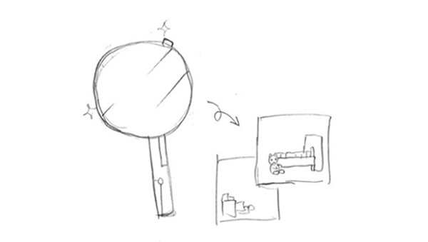 『未来開発室アイデア会議』⑨
主任が働く未来開発室。
アニメには登場しなかったけど
アイデア会議にあがった引越アイテムをご紹介😁

『見積もりまとめルーペ』
ルーペを通して見たものの
見積もりがすぐわかるスグれもの！

これならスピーディーな見積作業で、
お客さまの負担を軽減できますね✨