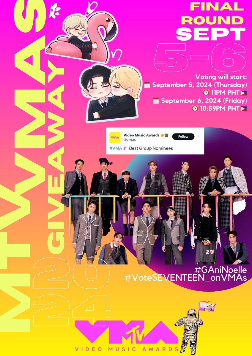 _parisbaguett3_'s tweet photo. 🚨FINAL ROUND MTV VMA SEVENTEEN BEST GROUP GIVEAWAY🚨
Prizes:
(1) Hoshi Floatie Keychain
(1) JiHan Paris Kiss Keychain
Please read the mechanics carefully.
ONE LAST PUSH! LET’S WIN THIS FOR OUR BOYS!🩵🩷
#WINFORSVT #GAniNoelle #VoteSEVENTEEN_onVMAs #SEVENTEEN #VMAs https://t.co/Q8weeQZQjA