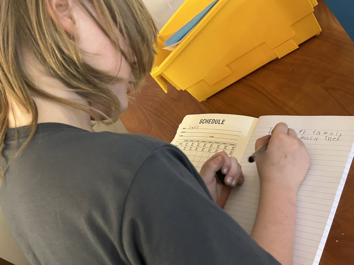 Today we got our writers notebooks. One of my favorite days of the year! Love seeing such excited writers digging in and starting their first entries. #hudsonrocks